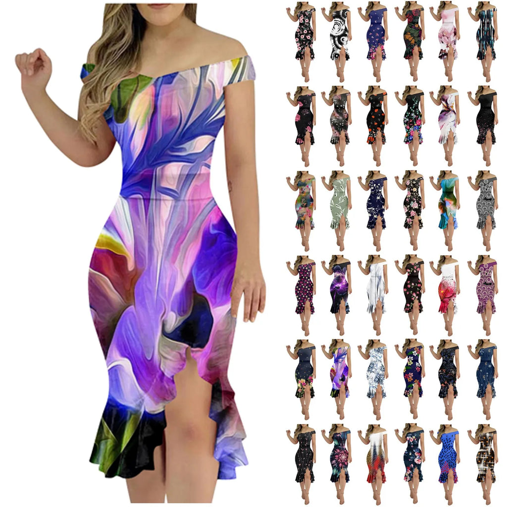 Vestido Aria – Festa & Elegância com Ombro a Ombro e Fenda