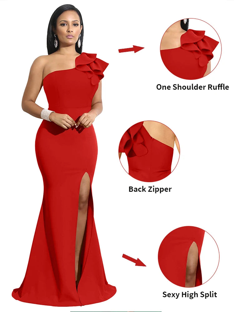 Vestido Aria Verão  – Fenda Lateral, Ombro Único, Sem Mangas e Design Sexy